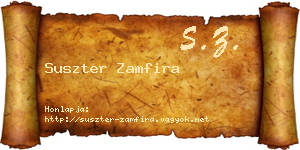 Suszter Zamfira névjegykártya